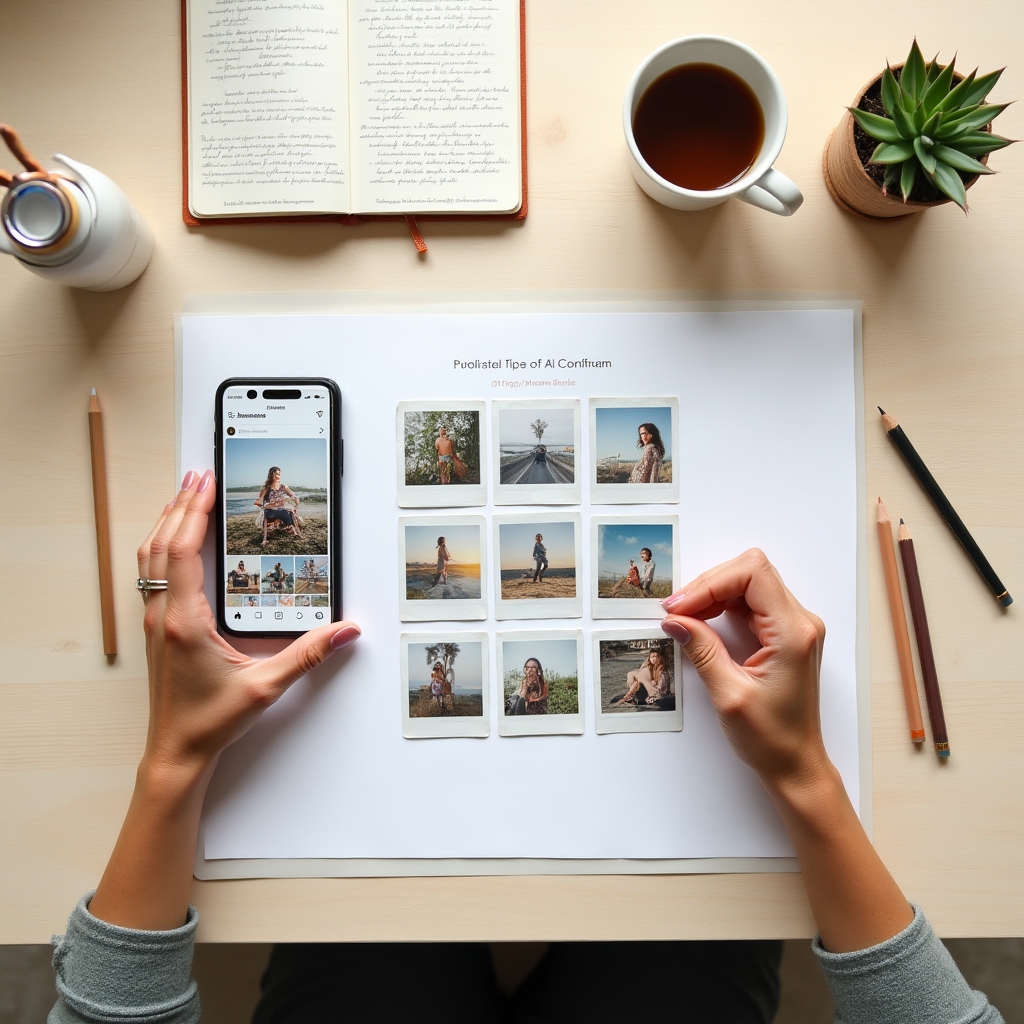 Planificación de cuadrícula de Instagram para negocio